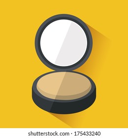 cosmetics design over yellow background vector illustration