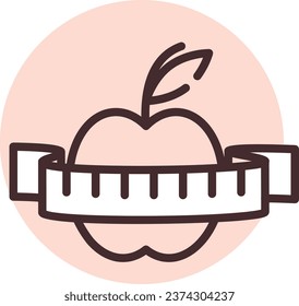 Cosmetics diet, illustration or icon, vector on white background.