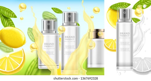 Cosmetics for everyday use. Natural product for skin and body care. The strength of lemon and fruit for everyday effect