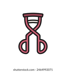 Cosméticos Ilustración vectorial de iconos de rizador de pestañas