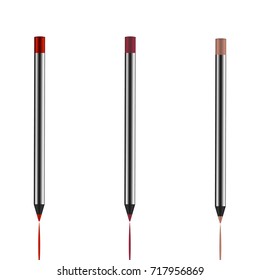 Cosmetics. Eyeliner pencil. Makeup. Realistic 3d mock-up of cosmetics. Vector illustration design.