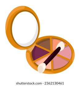 cosmetics eyeshadows icon isolated illustration