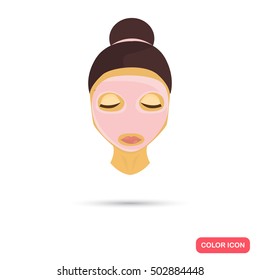 Cosmetics face mask color flat icon