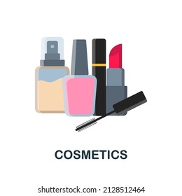 Cosmetics flat icon. Colored element sign from cosmetics collection. Flat Cosmetics icon sign for web design, infographics and more.
