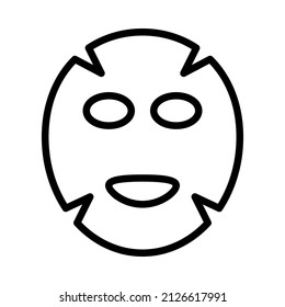 Icono de línea plana de cosméticos. Máscara de símbolo de contorno para concepto móvil y diseño web, tienda.