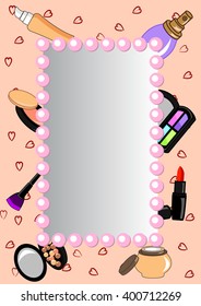 Cosmetics frame-mirror