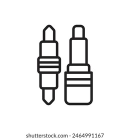 Cosmetics Highlight Outline Icon Vector Illustration