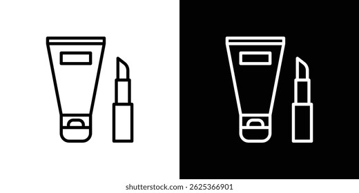 Cosmetics icon concept stroke on white background