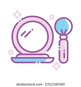Cosmetics icon design in four variation color