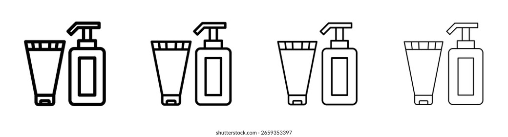 Ícone de cosméticos preenchido conceito de sinal plano para web design.