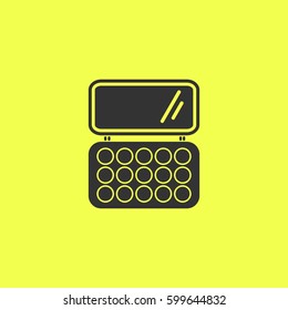 Cosmetics icon flat. Black pictogram on white background. Vector illustration symbol and bonus button