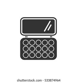 Cosmetics icon flat. Illustration isolated on white background. Vector grey sign symbol