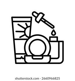 Cosmetics Icon Line Vector Illustration