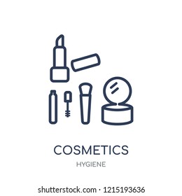 Cosmetics icon. Cosmetics linear symbol design from Hygiene collection. Simple outline element vector illustration on white background.