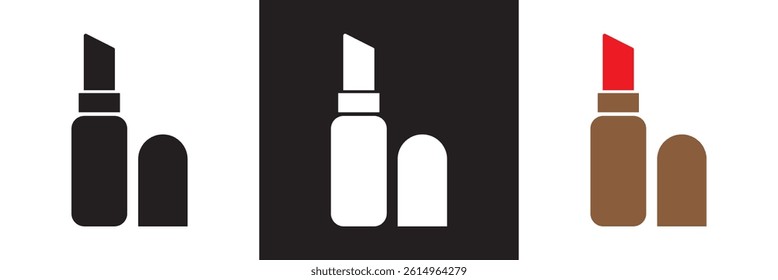Cosmetics icon. makeup icon collection. woman beauty symbol. Vector for websites, mobile interfaces, presentations, banner, logo, visual branding etc. Vector illustration. EPS 10