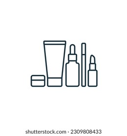 Cosmetics icon. Monochrome simple sign from cosmetology collection. Cosmetics icon for logo, templates, web design and infographics.