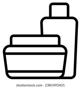 Cosmetics icon with outline style and pixel perfect base. Suitable for website design, logo, app and UI. Based on the size of the icon in general, so it can be reduced.