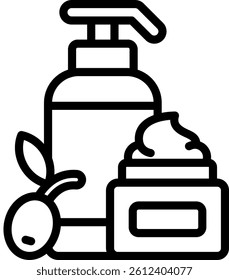 Cosmetics Icon Outline Vector Illustration
