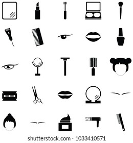 cosmetics icon set