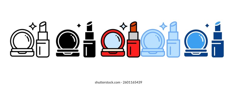 Cosmetics Icon Set Multiple Style Collection
