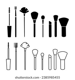 Cosmetics icon vector set. Make up illustration sign collection. Beauty symbol ro logo.