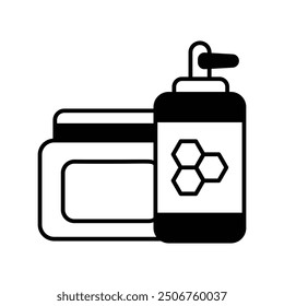 Icono de cosméticos con fondo blanco Vector Ilustración de stock