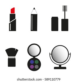 cosmetics icons set