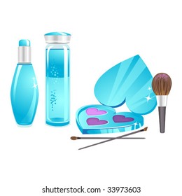 Cosmetics icons set, vector illustration