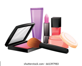 Cosmetics isolate on white background