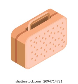 Cosmetics isometric composition with isolated image of cosmetic product on blank background vector illustration