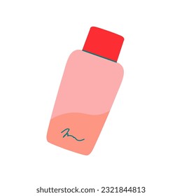Cosmetics jar isolated on a white background. Body milk, body lotion, hand cream. Flat vector illustration