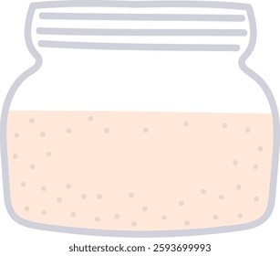 Cosmetics Jar With Powder Vector Illustration