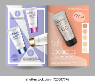 Cosmetics. Journal page. Sale. Cream. Youth. Tube.
