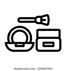 cosmetics line icon illustration vector graphic 