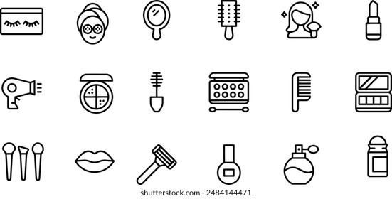 Cosmetics Line Icons vector design