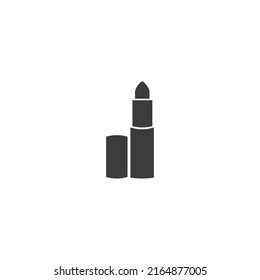 Cosmetics Lip Color Icon Isolated on Black and White Vector Graphic