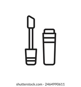 Cosmetics Lipgloss Outline Icon Vector Illustration