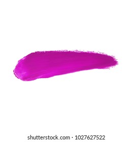 Cosmetics Lipstick smear. Brushstroke acrylic smear