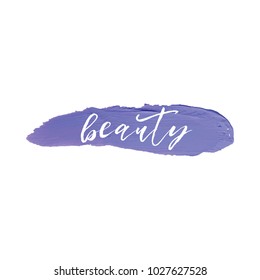 Cosmetics Lipstick smear. Brushstroke acrylic smear