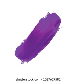 Cosmetics Lipstick smear. Brushstroke acrylic smear