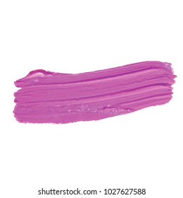Cosmetics Lipstick smear. Brushstroke acrylic smear