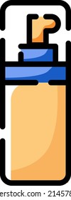 Cosmetics liquid foundation, illustration, vector on a white background.
