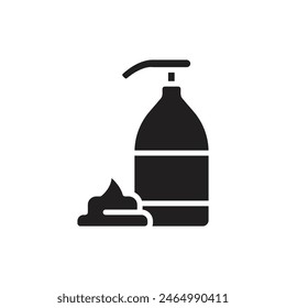 Ilustración vectorial de iconos rellenos de loción de cosméticos