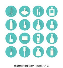Cosmetics makeup icons