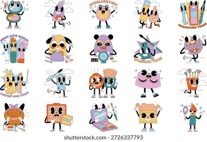 Produtos Cosméticos E De Maquiagem Ilustrações Ilustração De Vetor. Modelo de design de símbolo de ilustração para elemento de interface do usuário móvel da Web.