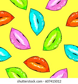 Cosmetics and makeup seamless pattern.
