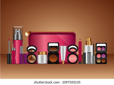 cosmetics makeup template