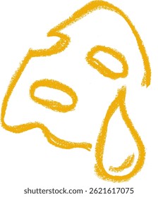 Cosmetics Mask Icon Beauty Cosmetics Related Icon Crayon Chalk Drawing Vector