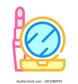 cosmetics and mirror color icon vector. cosmetics and mirror sign. isolated symbol illustration