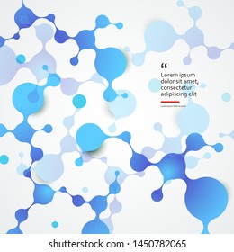 Cosmetics molecule structure concept. Polygonal science research and futuristic modern abstract background. Vector illustration